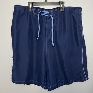 Raya Sun RS Surf Men's Swim Trunks Blue Drawstring Pockets Size XXL VG Condition